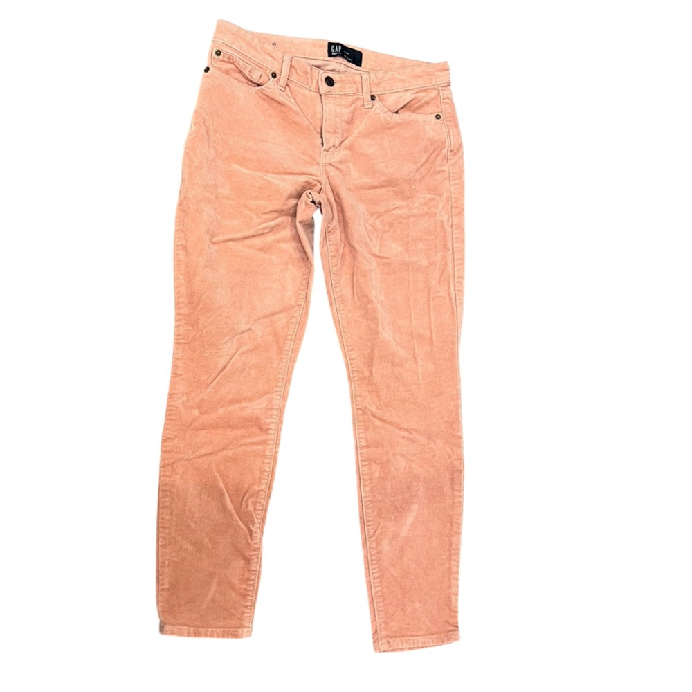 GAP Womens 6 28P Peach Corduroy Legging Jeans Soft Stretch Pants Fall Preppy